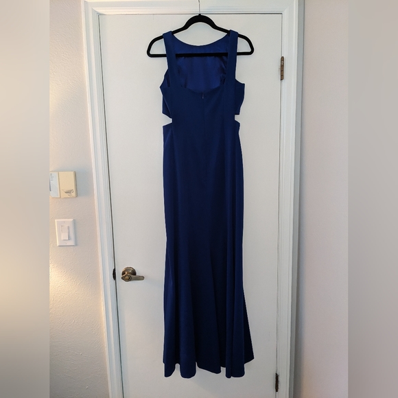Ralph Lauren long formal dress with side cut outs in deep royal blue - size 4 - Picture 3 of 5
